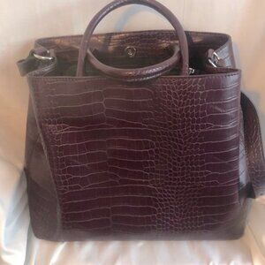 French Connection structured purse in burgundy